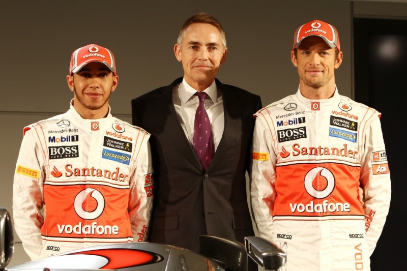 Lewis Hamilton, Martin Whitmarsh, Jenson Button