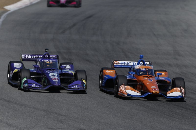 Romain Grosjean und Scott Dixon beim Rennen der IndyCar-Serie in Laguna Seca 2021