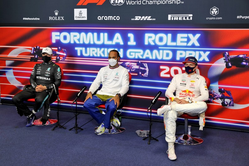 Valtteri Bottas, Lewis Hamilton, Max Verstappen