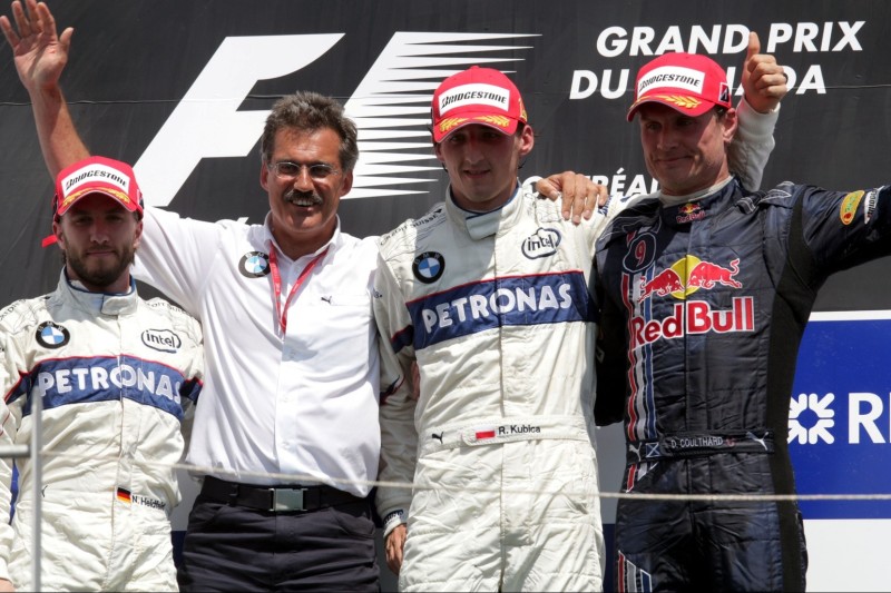 Kubica vor Heidfeld und Coulthard: Der einzige Sieg von BMW-Sauber 2008 in Kanada