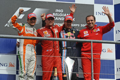 Podium w Spa | Fot. Ferrari