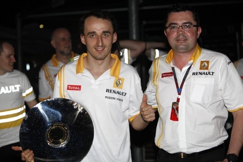 Robert Kubica i Eric Boullier | Fot. LAT