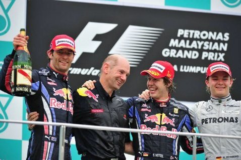 Webber, Newey, Vettel, Rosberg | Fot. Getty Images