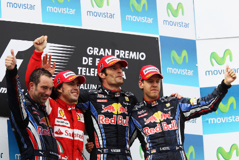 Podium GP Hiszpanii | Fot. Getty Images