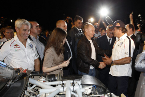 Władimir Putin i Carlos Sainz