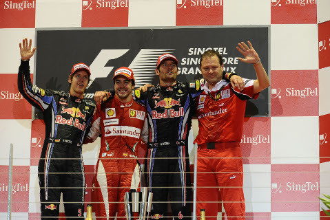 Podium w Singapurze | Fot. Ferrari