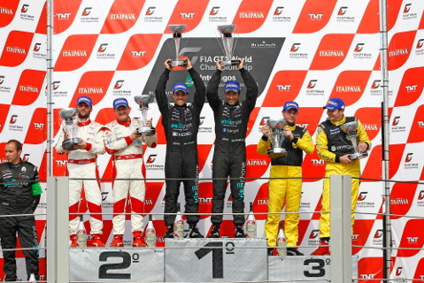 Podium w Interlagos | Fot. DPPI