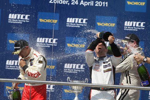 Podium po wyścigu 2 w Zolder | Fot. fiawtcc.com