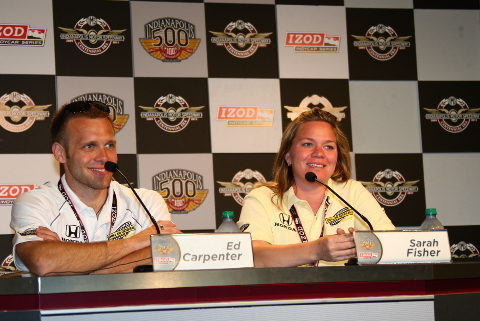 Ed Carpenter i Sarah Fisher | Fot. Chris Jones