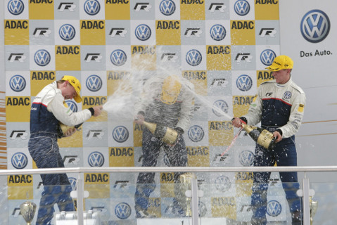 Podium na EuroSpeedwayu | Fot. VW