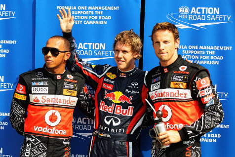 Hamilton, Vettel, Button | Fot. Getty Images
