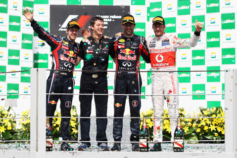 Podium w Interlagos | Fot. Getty Images