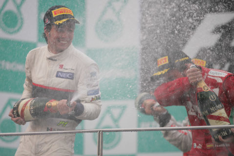 Sergio Perez i Fernando Alonso | Fot. Sauber