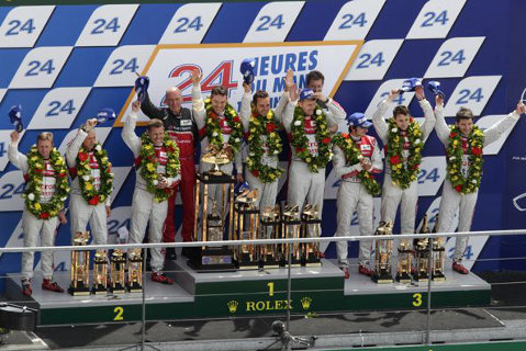 Podium w Le Mans | Fot. Audi