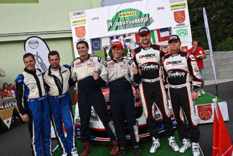 Podium Rally Lubenik | Fot. Zdenka Tamasova