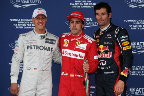 Schumacher, Alonso, Webber | Fot. XPB