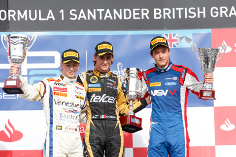 Podium na Silverstone | Fot. GP2