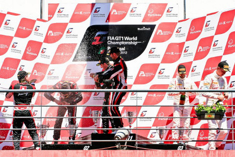 Podium w Portimao | Fot. gt1world.com