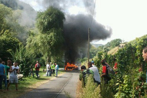 Płonie Fiesta Martina Prokopa | Fot. Facebook