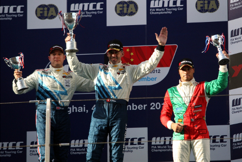 Podium wyścigu 1 w Szanghaju | Fot. WTCC