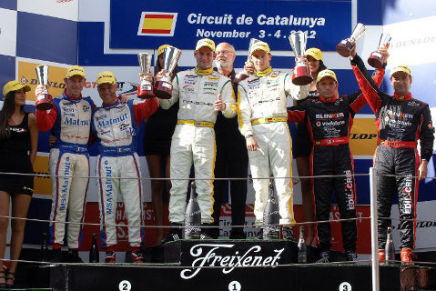 Podium w Montmelo | Fot. FOTOSPEEDY