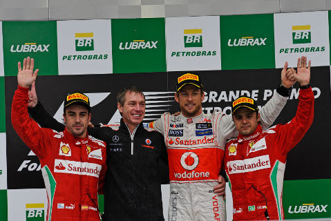 Podium GP Brazylii | Fot. Ferrari