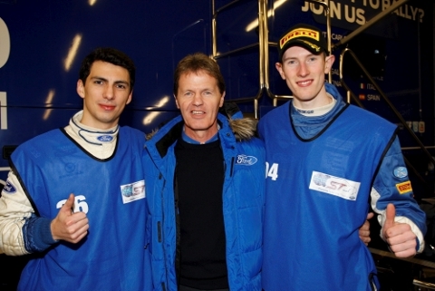 Hugo Arellano, Malcolm Wilson i Elfyn Evans | Fot. M-Sport