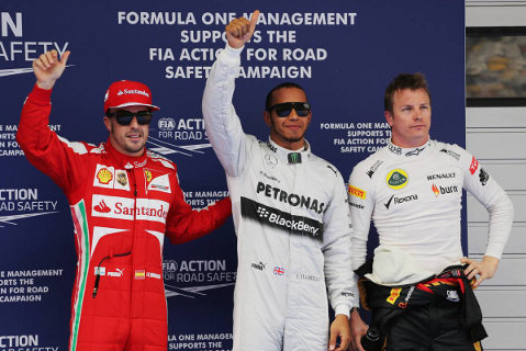 Fernando Alonso, Lewis Hamilton i Kimi Räikkönen | Fot. XPB