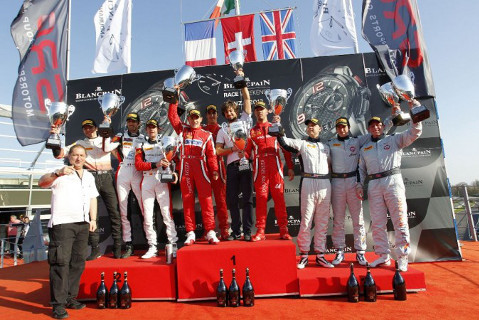 Podium na Monzy | Fot. blancpain-endurance-series.com