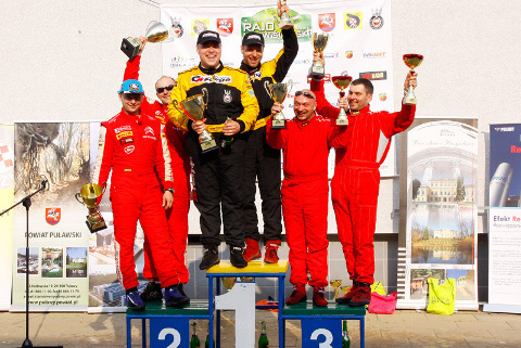 Podium Rajdu Nadwiślańskiego | Fot. Tomasz Filipiak