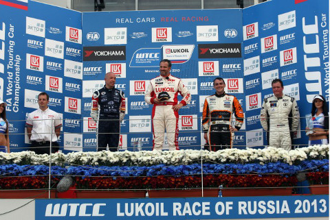 Podium 1 na Moscow Raceway | Fot. WTCC