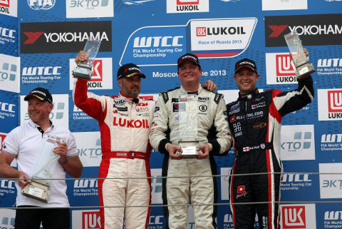 Podium 2 na Moscow Raceway | Fot. WTCC