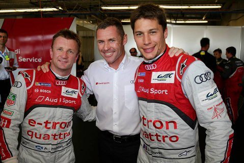 Allan McNish, Toim Kristensen i Loic Duval | Fot. Audi