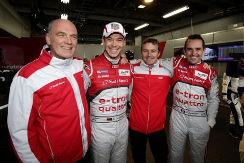 Wolfgang Ullrich, Andre Lotterer, Marcel Fässler i Benoit Treluyer | Fot. Audi