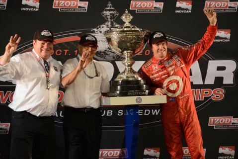 Chip Ganassi, Mike Hall i Scott Dixon | Fot. IndyCar