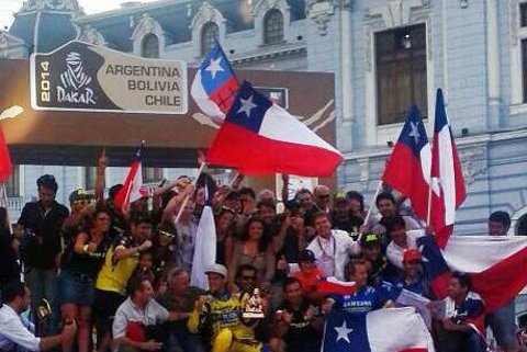 Ignacio Casale na podium Dakaru | Fot. Tamarugal XC Rally Team
