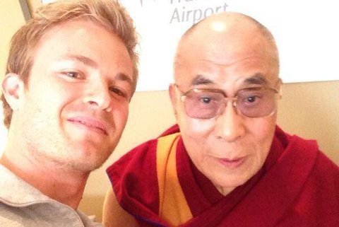 Nico Rosberg i Dalaj Lama | Fot. Twitter