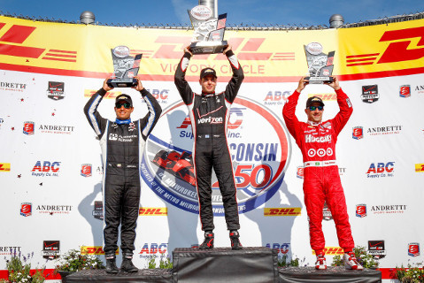 Podium na Milwaukee Mile | Fot. Chevrolet
