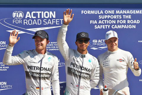 Nico Rosberg, Lewis Hamilton i Valtteri Bottas | Fot. Mercedes