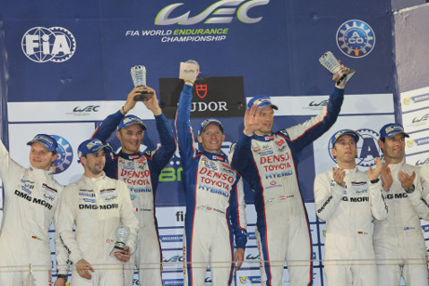 Podium w Bahrajnie | Fot. Toyota Racing