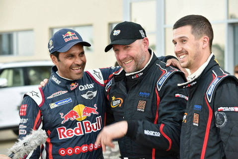 Nasser al-Attiyah, Jarek Kazberuk i Robin Szustkowski | Fot. ADDC