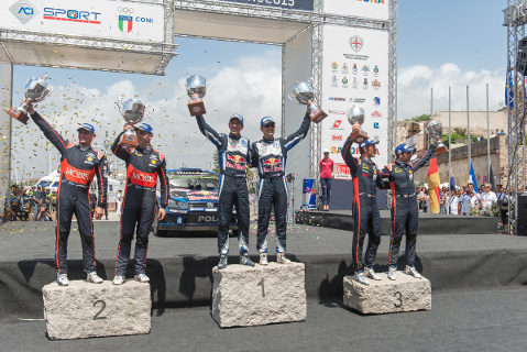 Podium Rally Italia Sardegna | Fot. VW
