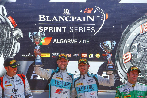 Podium w Portimão | Fot. blancpain-gt-series.com