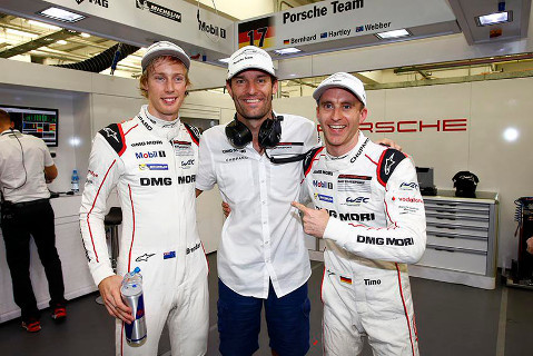 Brendon Hartley, Mark Webber i Timo Bernhard | Fot. Porsche