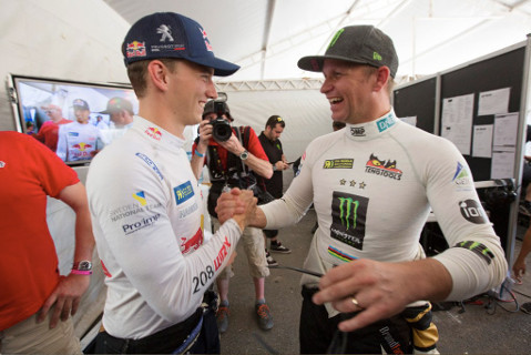Timmy Hansen i Petter Solberg | Fot. Team Peugeot-Hansen