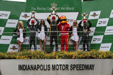 Podium w Indianapolis | Fot. indycar.com