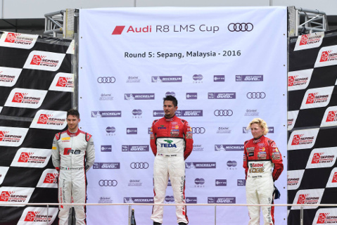 Podium w Sepang | Fot. Audi
