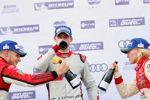 Podium w Sepang | Fot. Audi