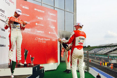 Podium na Hungaroringu | Fot. Audi Sport