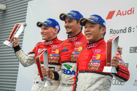 Podium w Yeongam | Fot. Audi R8 LMS Cup